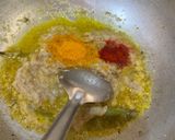 A picture of step 2 of Potala Aloo kasha(Pointed gourd and potato with Indian spices).