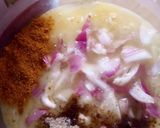 A picture of step 2 of Fried yam and egg.