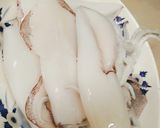 Hình bước làm 1 của món Mực xào đậu tây