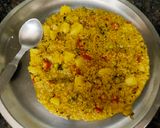 A picture of step 7 of Vegetable Dalia.