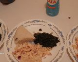 A picture of step 11 of Ugali, Scrambled Eggs and Greens.