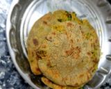 A picture of step 8 of Kathiyavadi bajra no bharelo rotlo.