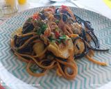 Foto del paso 5 de la receta Mezclum de spaghetti con alcachofas y tomate 🍅