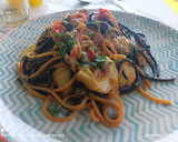 Foto del paso 5 de la receta: Mezclum de spaghetti con alcachofas y tomate 🍅