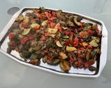 Une image de l'étape 13 de Bœuf aux poivrons, courgettes et tomates.