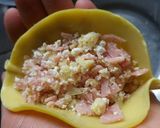 Foto del paso 4 de la receta: Agnolottis facilísimos con tapas de empanada, rellenos de jamón,