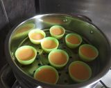 A picture of step 3 of Kue Talam Ubi Kuning aka Sweet Potato Cake.