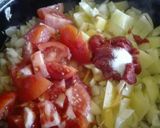 Lecsós gersli, húsgombóckákkal..🍅🌶 recept fázis 4 fotója