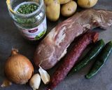 Une image de l'étape 1 de Filet mignon de porc au chorizo et aux pommes de terre.