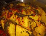 A picture of step 1 of Rawa dhokla.