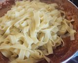 Foto del paso 8 de la receta: Tagliatelle al huevo con langostinos y almejas