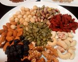 A picture of step 1 of Oats, Seeds, Dates, Dried Fruits & Nuts Laddoo -No sugar.