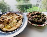 รูปขั้นตอนการทำที่ 5 ของ Aubergine Hummus(Black sesame Tahini) and Garlic Butter Naan🫓🧆ฮัมมุสมะเขือม่วงกับแป้งนานเนยกระเทียม🧄🧈🍆