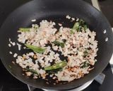 A picture of step 3 of Brahmi  leaves and egg subji.