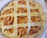 A picture of step 4 of Timballo di pasta - pasta pie.