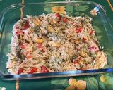 Une image de l'étape 11 de Salade de riz aux moules,tomates et courgette.