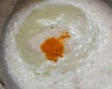 A picture of step 5 of Taro root mor kuzhambu.