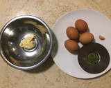 A picture of step 1 of Tarragon Deviled Eggs.
