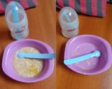 Foto langkah ke 4 dari resep Mpasi 6 bulan Bubur Sapi Brokoli Tomat Tahu Telur.