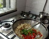 A picture of step 3 of Mix veg Upma.