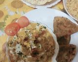 A picture of step 6 of Hyderabadi blanched with veggies and creamy makhni gravy.