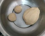 A picture of step 2 of Roti from wheat flour.
