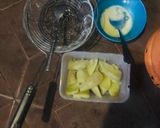 A picture of step 1 of Fried sweet potato in egg🍽.