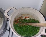 A picture of step 3 of Ugali, Eggs and Greens.