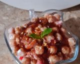 A picture of step 7 of Chana chat.