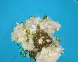 A picture of step 2 of Singhade atta ka Patties.