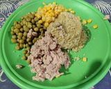 Foto del paso 2 de la receta: Quinoa con guisantes y maíz (lata saludable)
