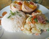 A picture of step 3 of Cold Potato Salad.