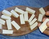 A picture of step 1 of Bhapa paneer.