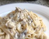 Foto del paso 4 de la receta: Pasta con salsa de nata y champiñones 🍄
