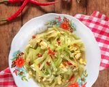 Foto langkah ke 4 dari resep Tumis Labu Siam Telur.
