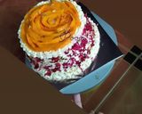 A picture of step 13 of Eggless mango cake.