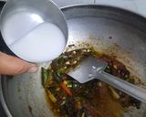 A picture of step 5 of Cabbage manchurian.