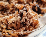 Foto del paso 5 de la receta: Arroz parbolizado (vaporizado) especiado y con hongos de pino 🍄🌲 Plato de arroz vegano y completo