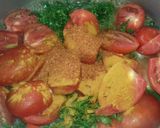 A picture of step 2 of Allu palak.