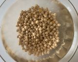 A picture of step 1 of Chickpea Falafel Balls with Tahini Sauce.