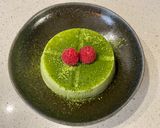A picture of step 7 of Matcha (green tea) panna cotta.