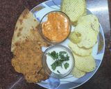 A picture of step 3 of Cheese spread and aachari cheese sperad.