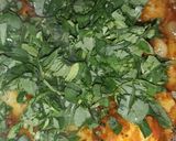 A picture of step 6 of Aaloo methi.