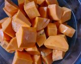 A picture of step 2 of Airfryer sweet potato with cream cheese dip.