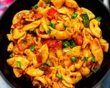 A picture of step 4 of Chilli Capsicum Macaroni 🍛.