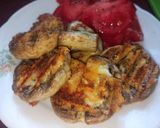 Sajtos gomba kontakt grillben recept fázis 2 fotója