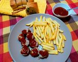 Φωτογραφία βήματος 2 της συνταγής 💖 Currywurst mit Pommes frites (Currywurst με τηγανητές πατάτες) (Γερμανική συνταγή)