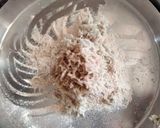 A picture of step 1 of Taro root/arbi & water chestnut flour poori.