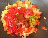 A picture of step 1 of Tandoori mayo Roti Frankie.