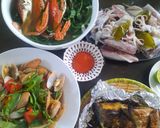 Hình bước làm 3 của món Canh rau muống nấu ghẹ